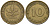 ФРГ 10 пфеннигов 1950 J KM 108, J.383 сталь плакированная латунью 4681-1117