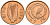 Ирландия 1/2 пенни 1978 мифологическая птица лира KM 19 бронза UNC 4580-911
