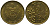 Молдавия 50 бани 2005 KM 10 сталь плакированная латунью UNC 4549-1064