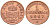ПРУССИЯ 1 ПФЕННИГ 1867 В, ВИЛЬГЕЛЬМ I (1861-1888) KM 480 медь 201-546