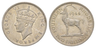 Южная Родезия 2 шиллинга 1944 Георг VI (1936-1952) KM 19a серебро aUNC 5010-1344