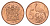 ЮАР 5 центов 1999 герб, райский журавль KM 160 сталь плакированная медью UNC 4687-228
