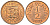 Гернси 1/2 пенни 1971 Елизавета II (1952-2022), герб KM 20 бронза UNC 4611-565