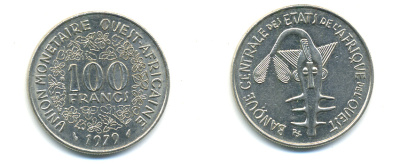 Западная Африка (BCEAO) 100 франков 2002 KM 4 никель 86-1713