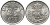 ДАНИЯ 25 ЭРЕ 1957 С; S, ФРЕДЕРИК IX (1947-1972) KM 842.2 медно-никель 34-1145