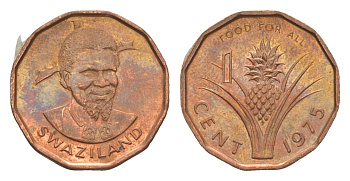 Свазиленд 1 цент 1975 ФАО - Еда для всех KM 21 бронза UNC 4613-131