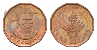 Свазиленд 1 цент 1975 ФАО - Еда для всех KM 21 бронза UNC 4613-131