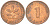 ФРГ 1 пфенниг 1986 D KM 105 сталь плакированная медью 4613-1213
