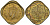 Британская Индия 1/2 анна 1942 Георг VI (1936-1952) KM 534b никель-латунь UNC 94-832