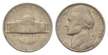 США 5 центов 1964 D, Джефферсон KM A192 медно-никель 4674-528
