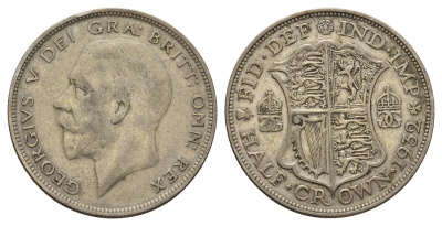Великобритания 1/2 кроны 1932 Георг V (1910-1936) KM 835, Spink 4037 серебро 3897-1133