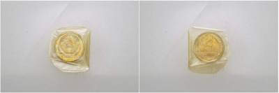 СССР 2 копейки 1967 в запайке, наборная KM 127а, Федорин 113 алюминиевая бронза BUNC 4403-1226