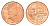 Остров Мэн 1 пенни 1991 Елизавета II (1952-2022) KM 207 бронза UNC 4647-152