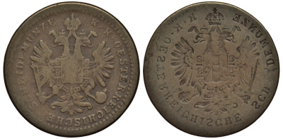Австрия 1 крейцер ND инкузный брак монетного двора медь 413-4735