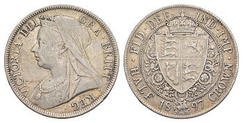 Великобритания 1/2 кроны 1897 Виктория (1837-1901) KM 782, Spink?3938 серебро 4044-1035