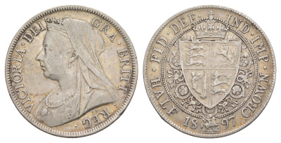 Великобритания 1/2 кроны 1897 Виктория (1837-1901) KM 782, Spink?3938 серебро 4044-1035