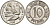 Германия, Бонн 10 пфеннигов 1920 Бетховен, Северный Рейн-Вестфалия, нотгельд Funck 51.1A железо 08-945