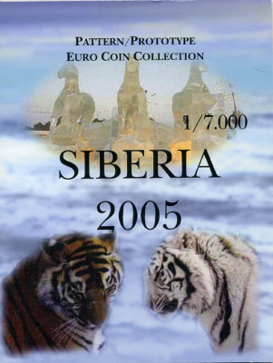 Россия, Сибирь набор из 8 монет 2005 европробники, в оригинальном картонном буклете, тираж 7000 экз.    00-00