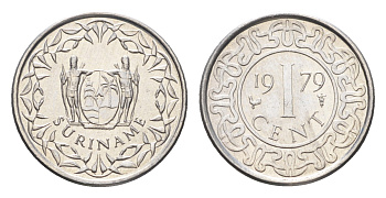 Суринам 1 цент 1976  KM 11 a алюминий  UNC  4659-536