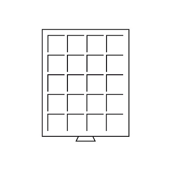Бокс для монет на 20 ячеек диаметром до 48 мм. 306945-1