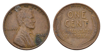 США 1 цент 1936 Линкольн KM 132 бронза 4685-448
