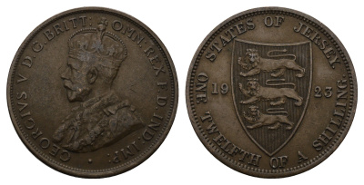 Джерси 1/12 шиллинга 1923 Георг VI (1936-1952) KM 14 бронза 4593-633