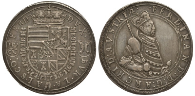 Австрия, Священная Римская империя 2 талера 1564-1595 Эрцгерцог Фердинанд II Dav. 8093 серебро 10-002-58