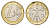Италия 1 евро 2008 Витрувианский человек KM 250 биметалл 4629-433