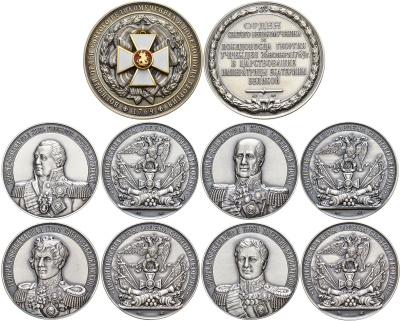 Россия набор из 5 медалей полный кавалеры ордена Георгия Победоносца серебро UNC 14-01-03-30