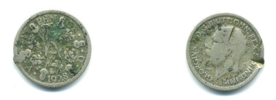 Великобритания 6 пенсов 1928 Георг V (1910-1936) KM 832, Spink 4040 серебро 41-1044