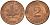 ФРГ 2 пфеннига 1996 F J.381a, KM 106a сталь плакированная медью    4598-939