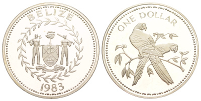 Белиз 1 доллар 1983 KM 88 медно-никель PROOF 3896-1621