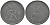 ДАНИЯ 2 ЭРЕ 1966 C; S, ФРЕДЕРИК IX (1947-1972) KM 840.2 цинк 4566-426