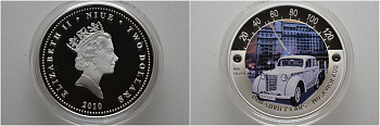 Ниуэ 2 доллара 2010 старые советские машины, Москвич 400 KM 227 серебро PROOF 1095-9-24