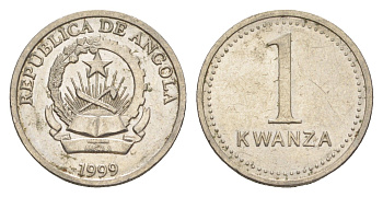 Ангола 1 кванза 1999 KM 97 сталь плакированная никелем 4646-537