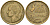 ФРАНЦИЯ 20 ФРАНКОВ 1952 ПЕТУХ, 4 ПЕРА КМ 917.1, LE FRANC 402.9 алюминиевая бронза 4573-225