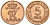 Дания 5 эре 1967 С. S, Фредерик IX (1947-1972) КМ 848.1 бронза    4177-157