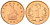 Зимбабве 1 цент 1995 птица-идол KM 1a сталь плакированная бронзой UNC 4615-1138