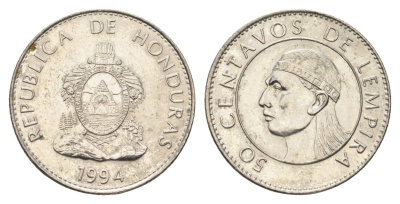 Гондурас 50 сентаво 1994 KM 84a.1 сталь плакированная никелем 4663-737