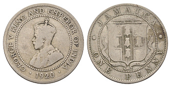 Ямайка 1 пенни 1920 Георг V (1910-1936) KM 26 медно-никель 98-1112