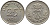 ДАНИЯ 25 ЭРЕ 1957 С; S, ФРЕДЕРИК IX (1947-1972) KM 842.2 медно-никель 4398-941