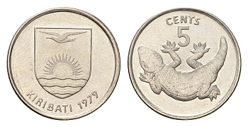 Кирибати 5 центов 1979 KM 3a сталь плакированный никелем UNC 4627-139