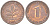 ФРГ 1 ПФЕННИГ 1981 F KM 105, J. 380 сталь плакированная медью 4181-643
