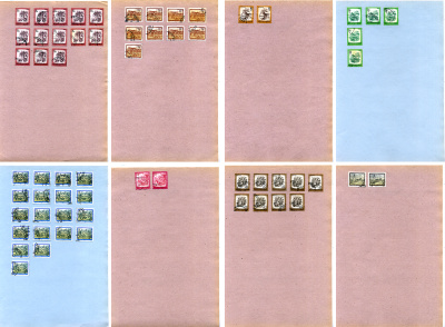 Листы с марками (марки мира) 926 марок 1953-1992 Австрия, Италия, Франция, ФРГ, Великобритания и и.д. 00-01-17-11