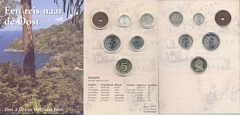 Индонезия, Нидерландская Индия, Шри-Ланка набор из 6 монет 1943-1994 туристический набор оригинальная упаковка капсулы 7-6-1-37