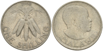 Малави 1 шиллинг 1968 KM 2 медь цинк никель 4141-713