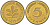ФРГ 5 ПФЕННИГОВ 1977 G KM 107, J. 382 сталь плакированная латунью 4181-954