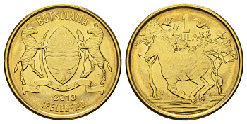 Ботсвана 1 пула 2013 KM 35 сталь плакированная латунью UNC 4670-1033
