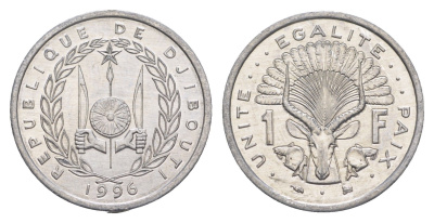 Джибути 1 франк 1996 KM 20 алюминий UNC 4652-1011