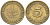 ФРГ 5 ПФЕННИГОВ 1950 J KM 107, J. 382 сталь плакированная латунью 4181-869